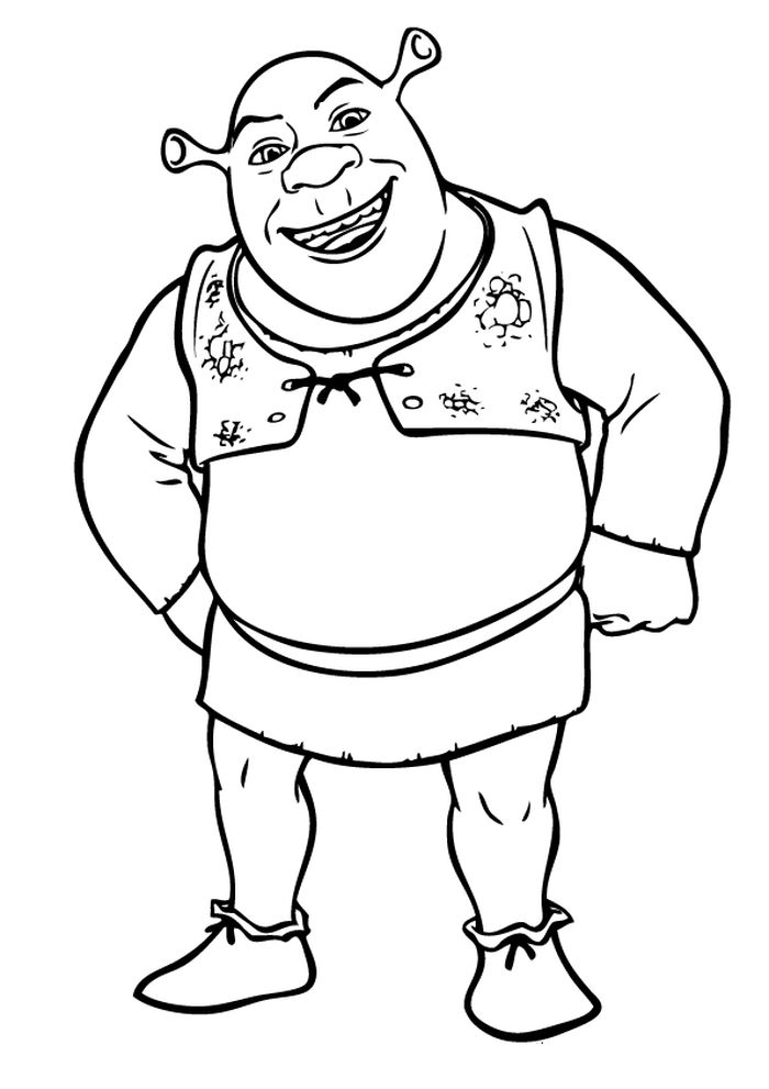 Funny Shrek Coloring Pages PDF Ideas - Coloringfolder.com