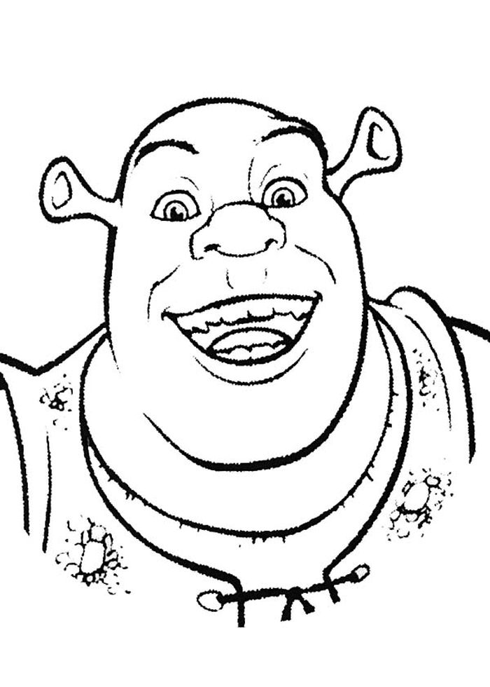 Shrek Face Coloring Pages