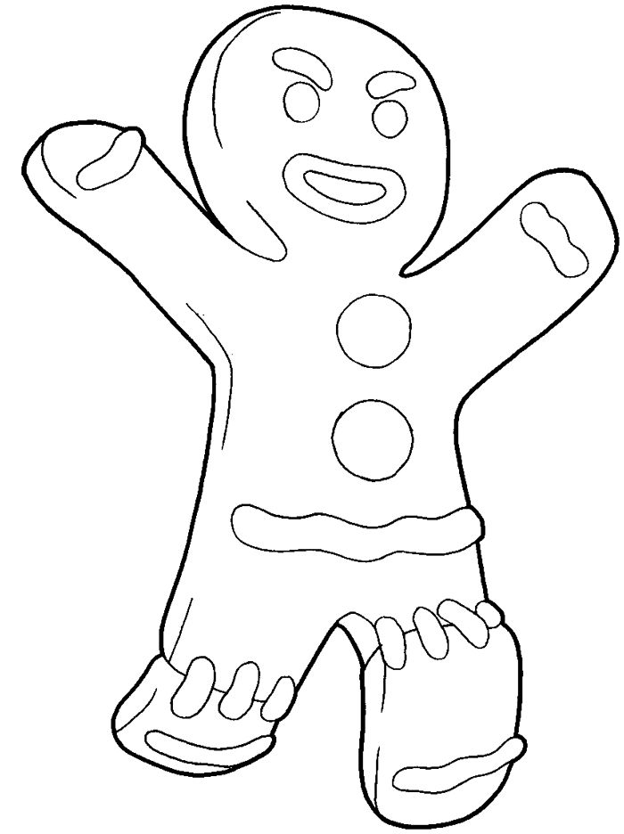 Shrek Gingerbread Man Coloring Pages