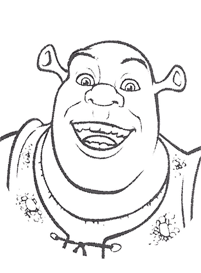 Shrek Head Coloring Pages