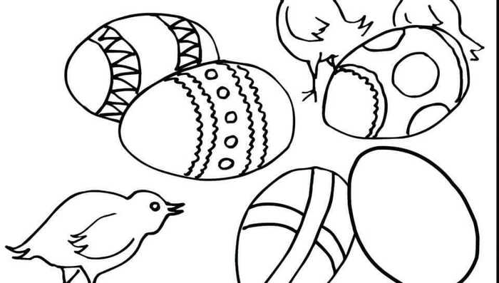 Simple Easter Chicks Coloring Sheet