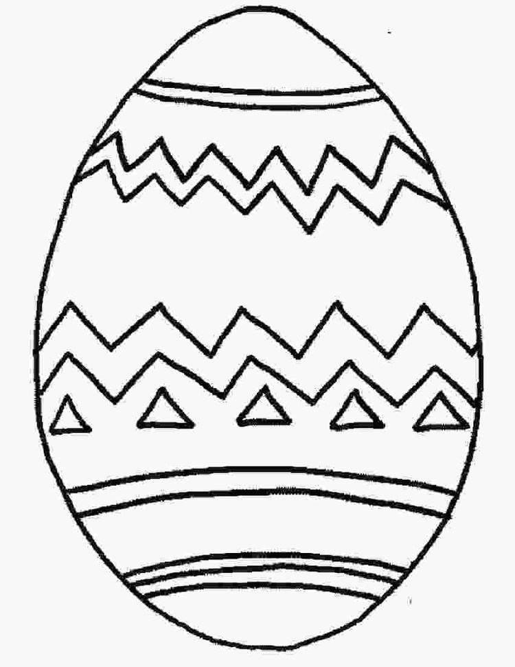 Simple Easter Egg Coloring Pages