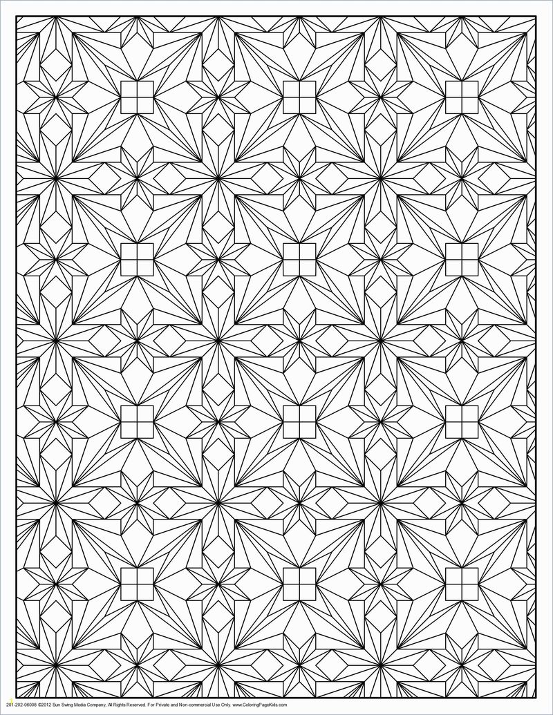 Simple Geometric Pattern Coloring Pages