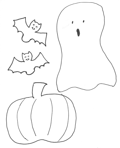 simple halloween coloring pages