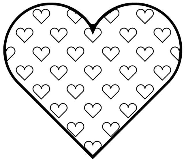 Simple Hearts Coloring Pages