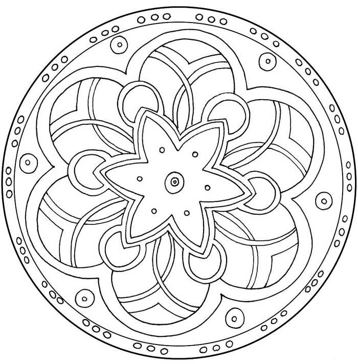 Simple Mandala Pattern For Kids