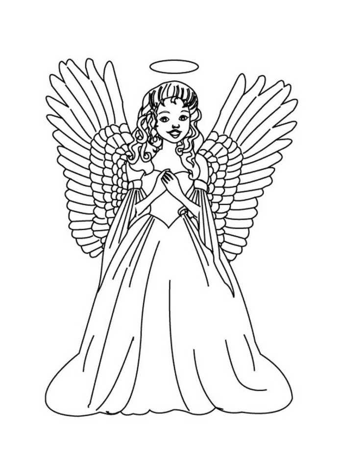 Simple Printable Angel Coloring Page