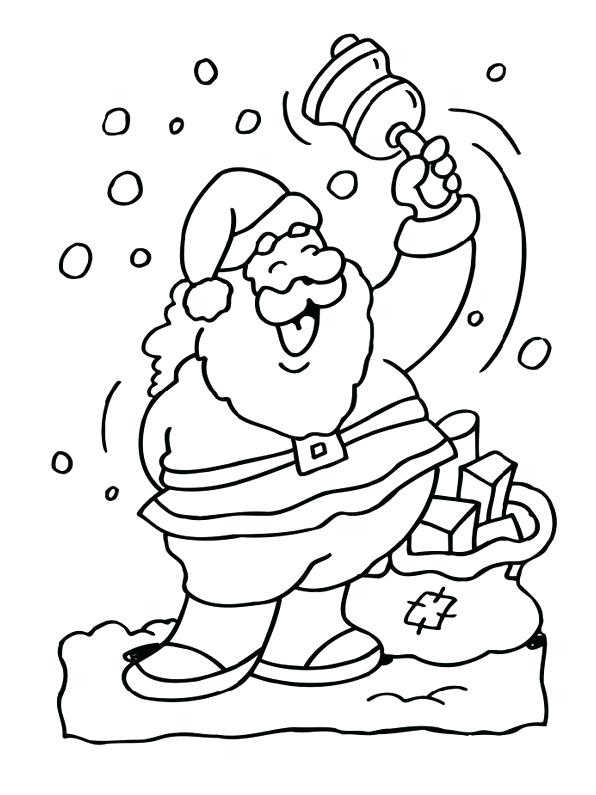 Simple Santa Clause Coloring Page