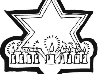 Simple Star Hanukkah Coloring Pages