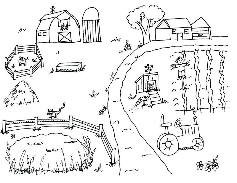 Simple Tractor Coloring Pages