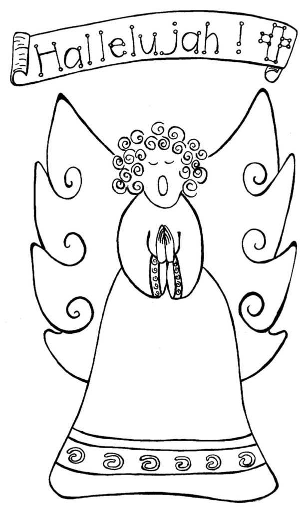 Singing Angel Coloring Page