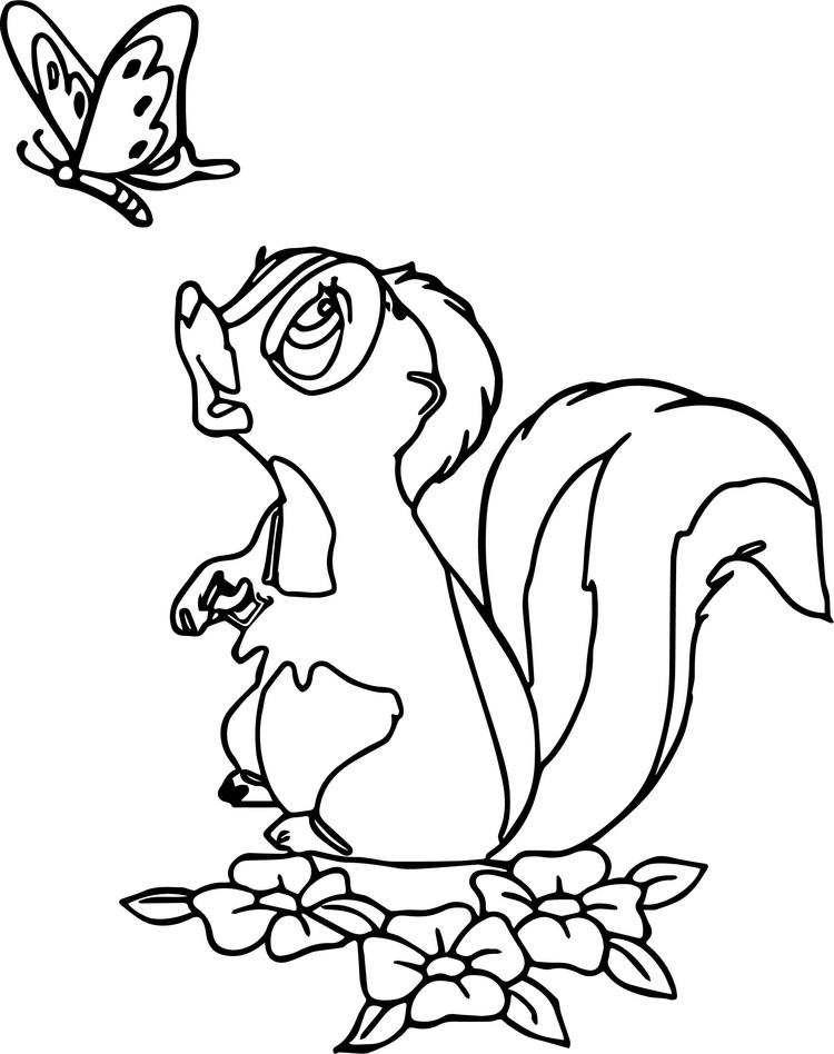 Skunk Coloring Pages Bambi