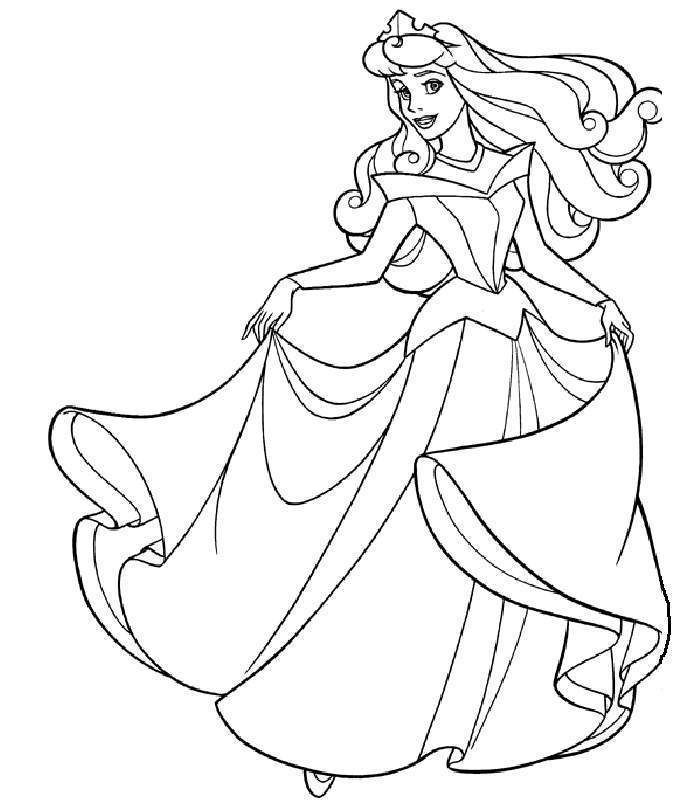 Sleeping Beauty Aurora Coloring Pages