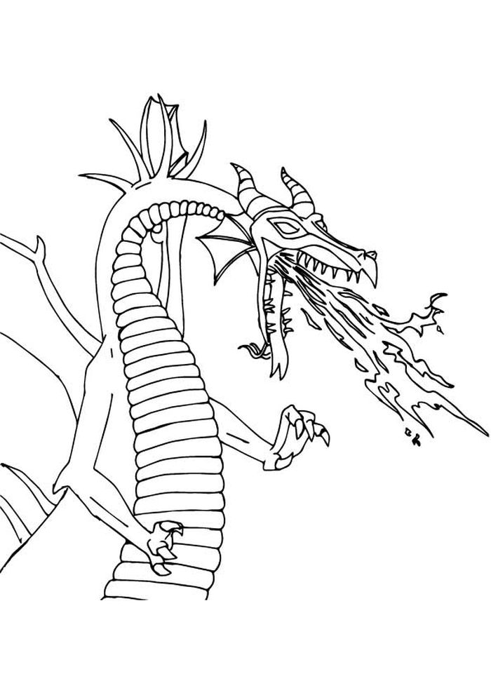 Sleeping Beauty Dragon Coloring Pages