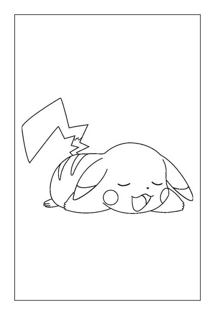Sleepy Pikachu Coloring Pages