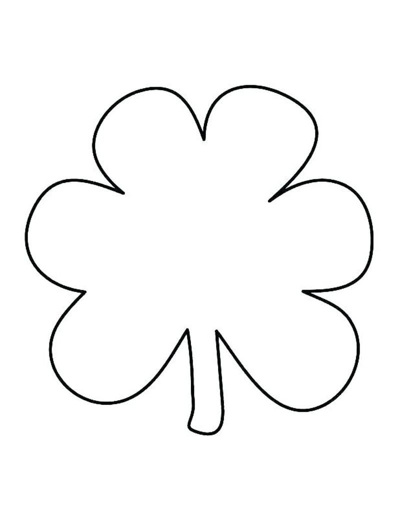 Small Shamrock Coloring Page
