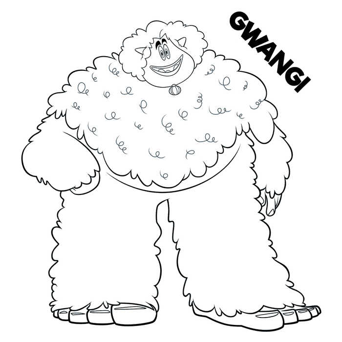 Smallfoot Coloring Sheets Gwangi