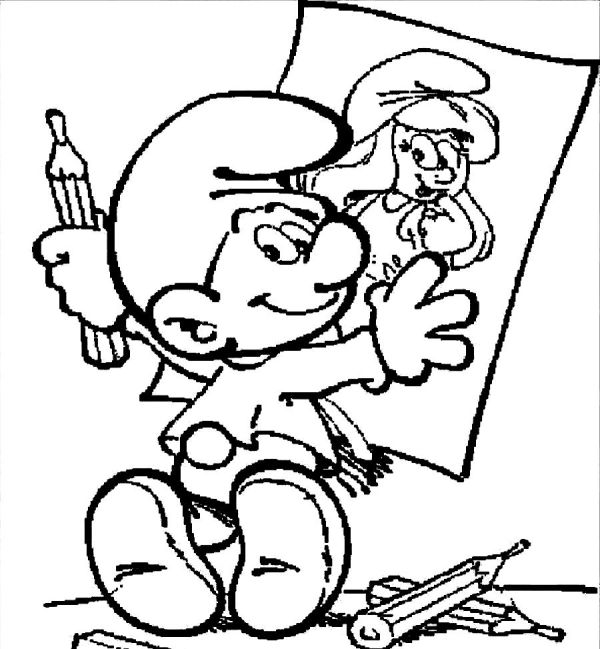 Smurf Coloring Pages Images