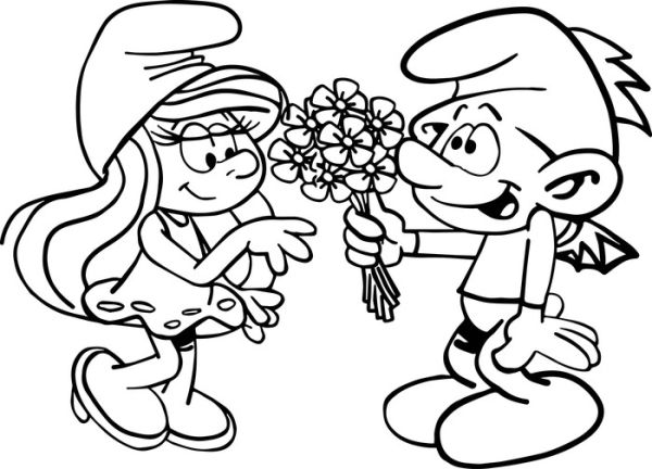 Smurf coloring pages best