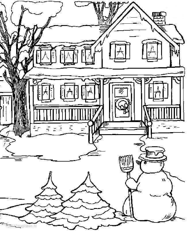 Snow Coloring Pages Printable