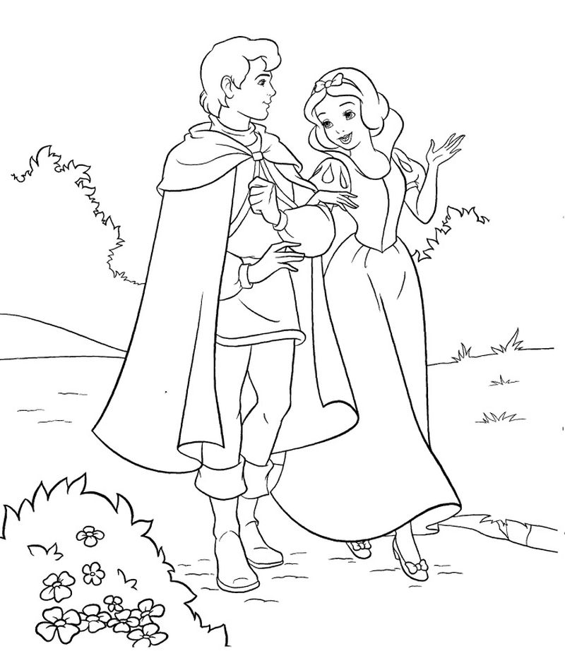 Snow White And The Seven Dwarfs Coloring Pages