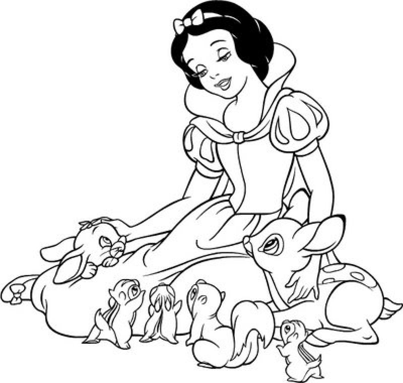 Snow White Coloring Book Pages