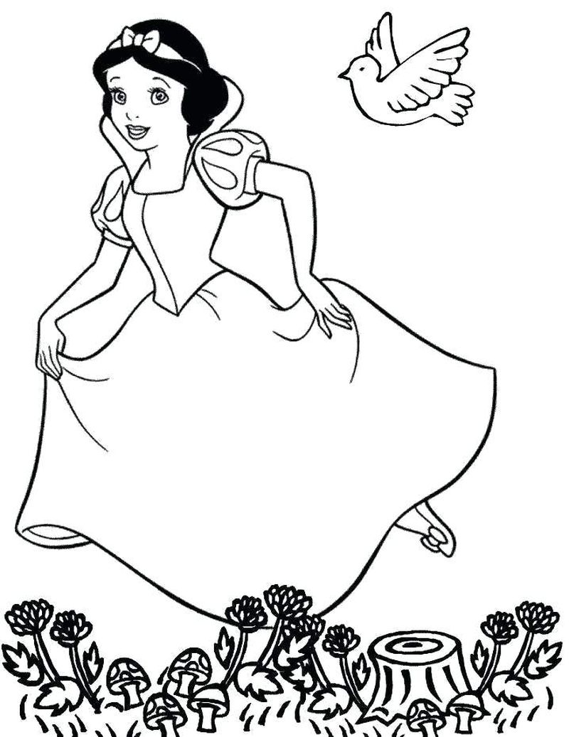 Snow White Coloring Pages Disney Clips