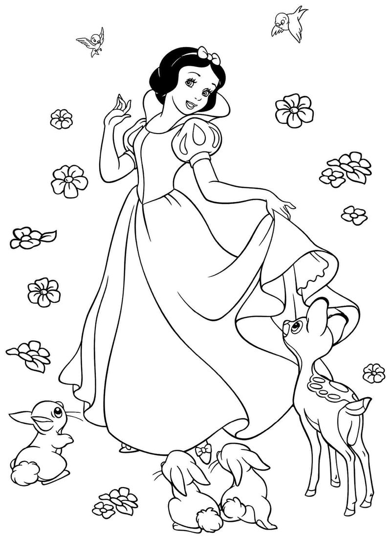 Snow White Coloring Pages Disney