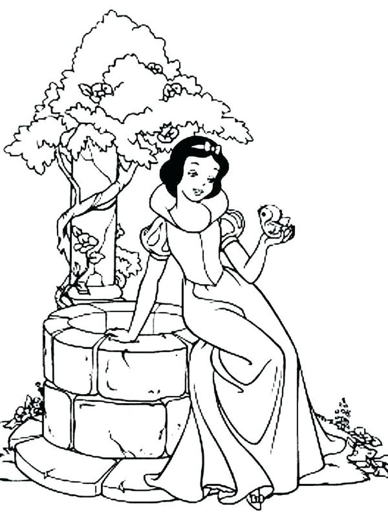 Snow White Coloring Pages Finished
