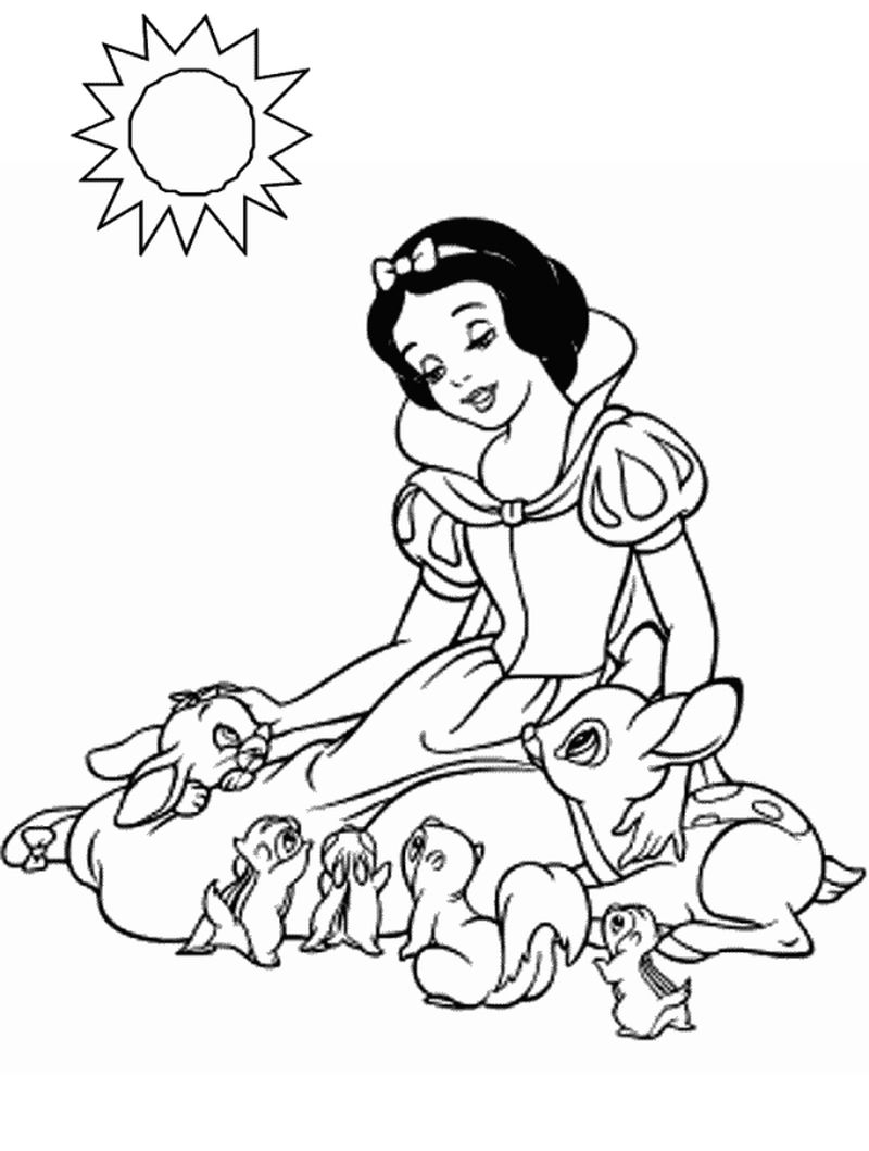Snow White Coloring Pages Free To Print