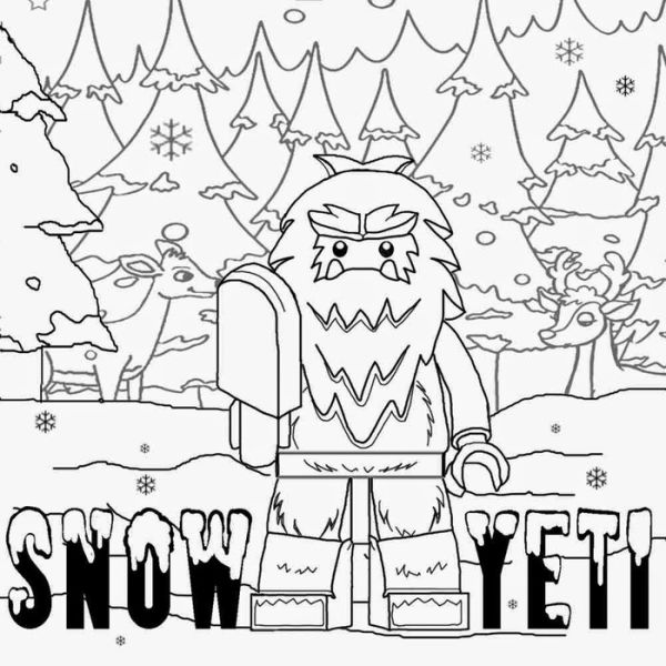 Snow yeti lego movie coloring pages