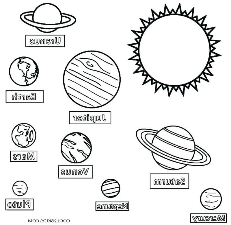 Solar System Coloring Pages To Cut For Kids