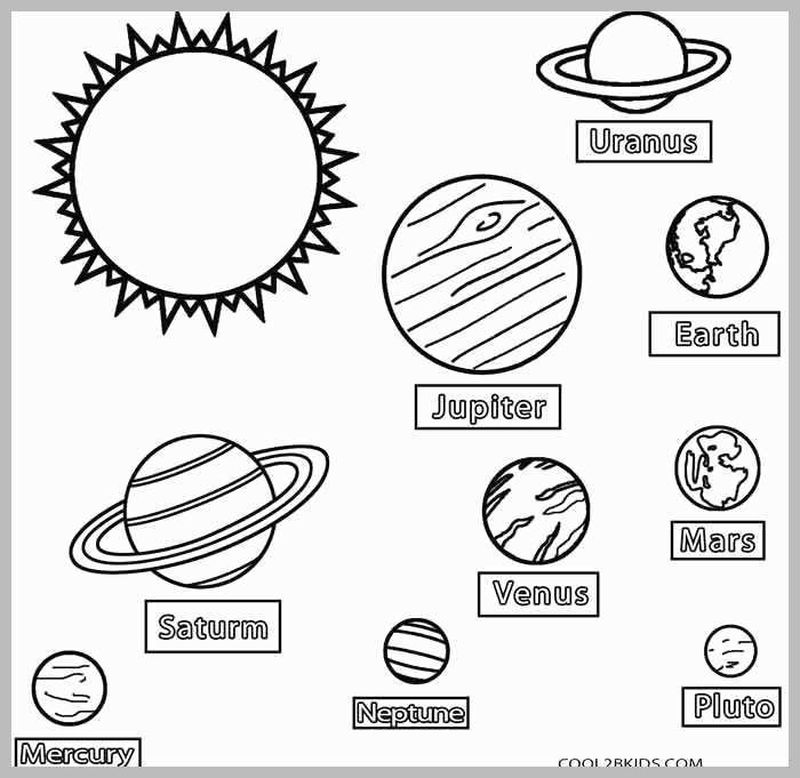 Solar System Sun Coloring Pages