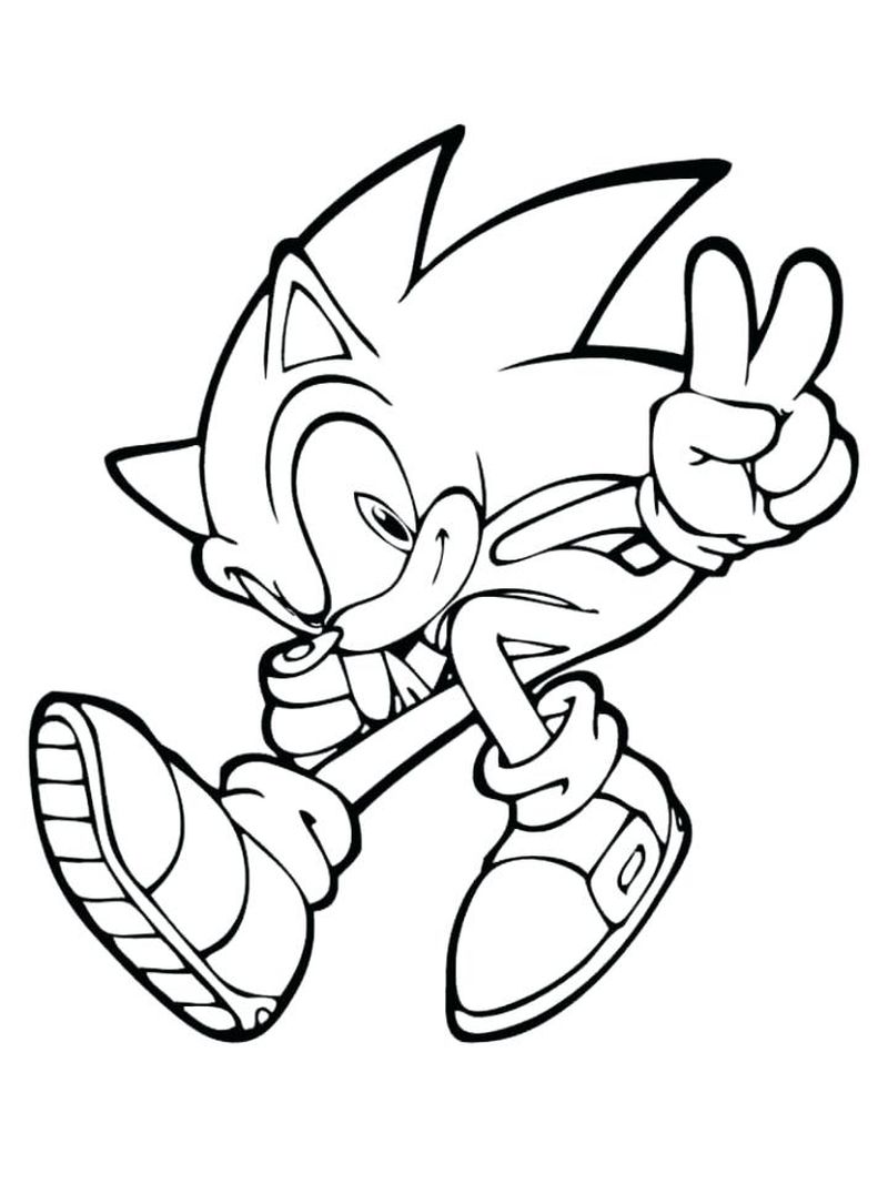 Sonic The Hedgehog Free Coloring Pages