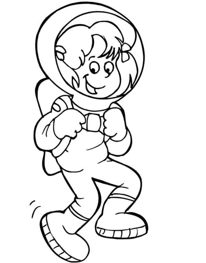 Space Astronaut Coloring Pages