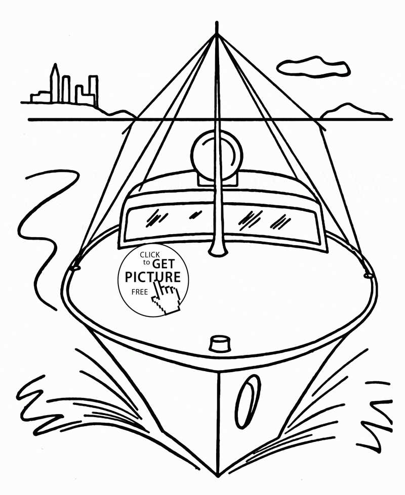 motor boat coloring pages