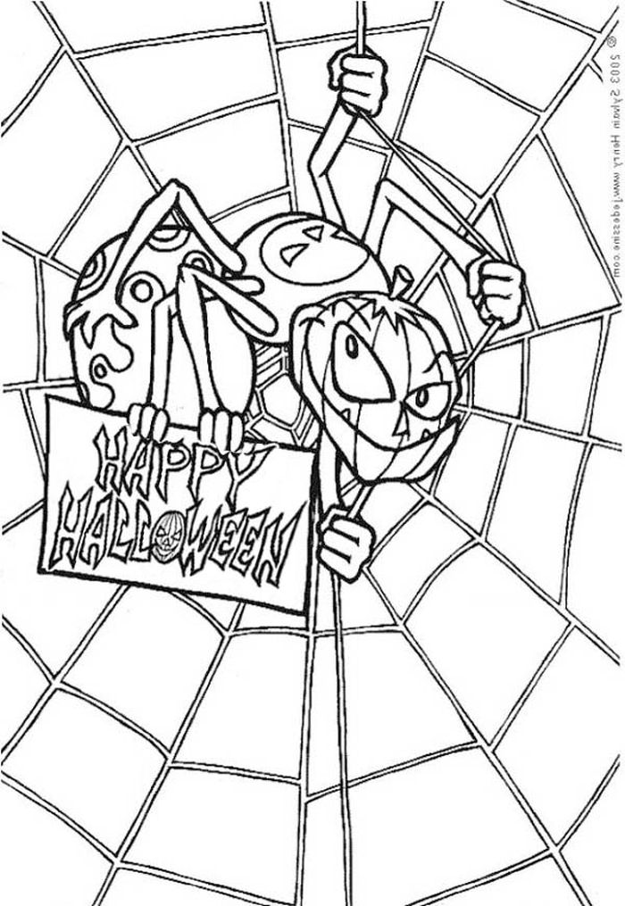 Spider Halloween Coloring Pages