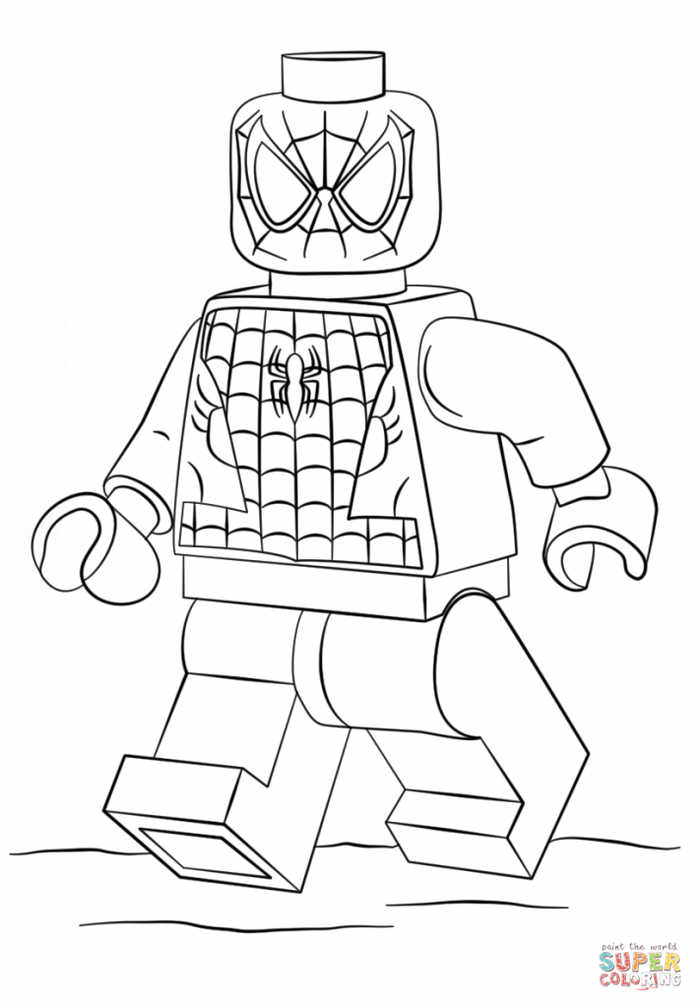 Spiderman Lego Avengers Coloring Pages