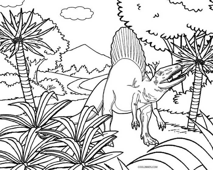 Spinosaurus Dinosaur Coloring Page