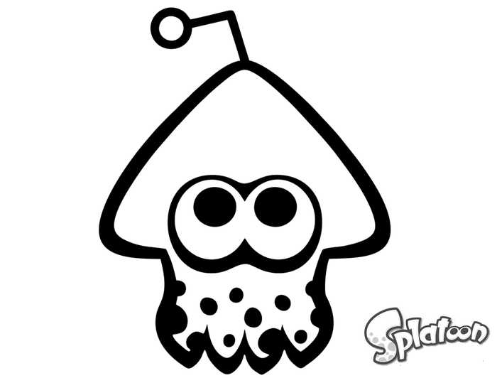 Splatoon Coloring Pages Squid