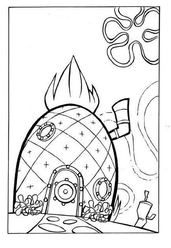 Spongebobs Pineapple House Coloring Pages