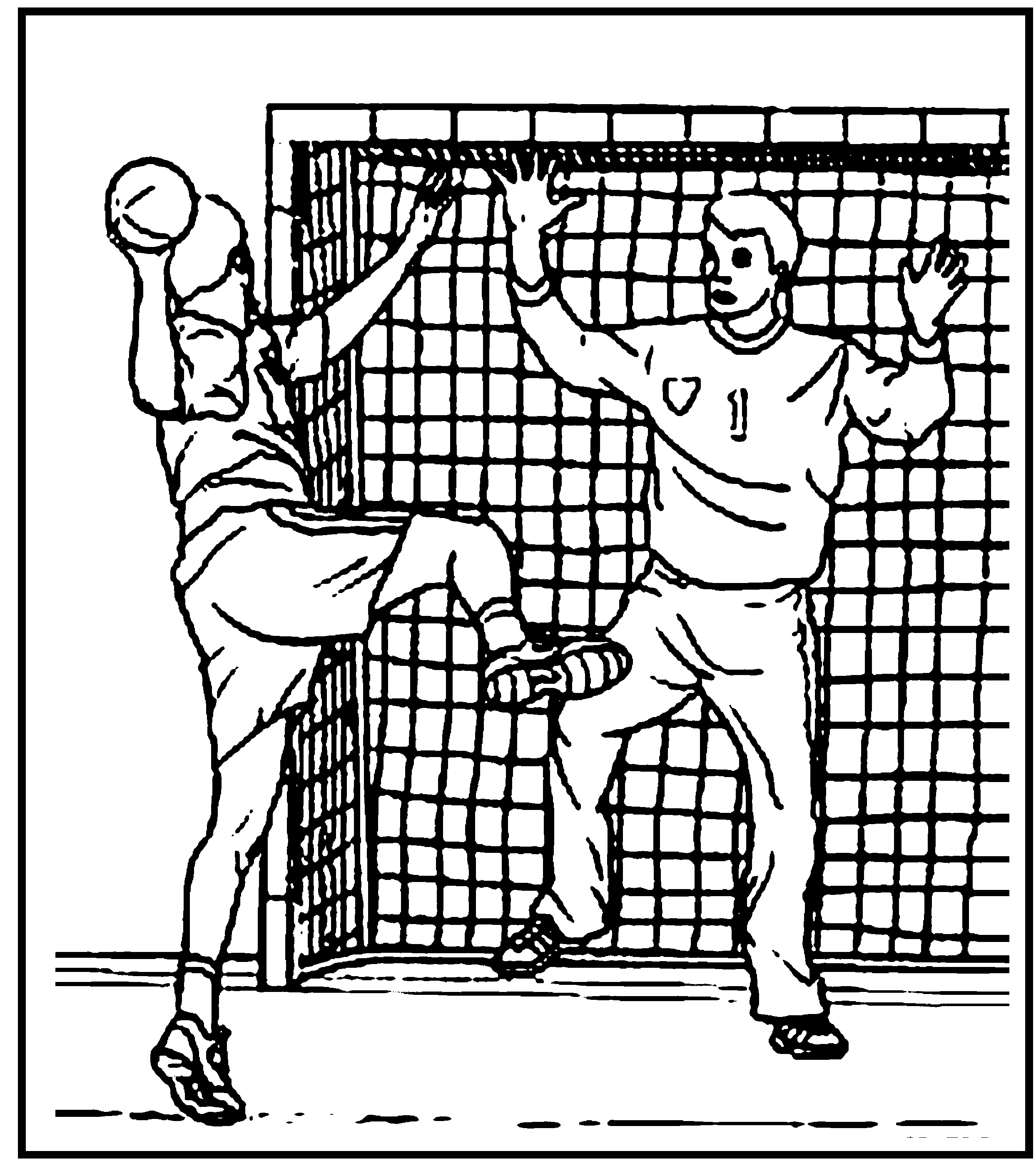 sports handball coloring pages