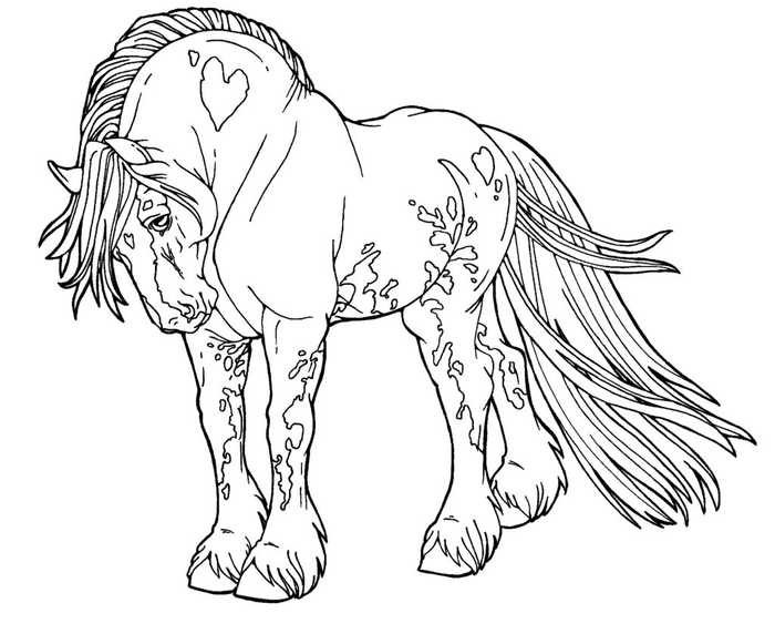 Spotty Horse Coloring Page