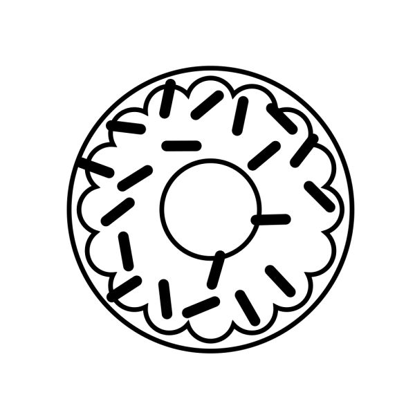 Sprinkles Donut Coloring Pages