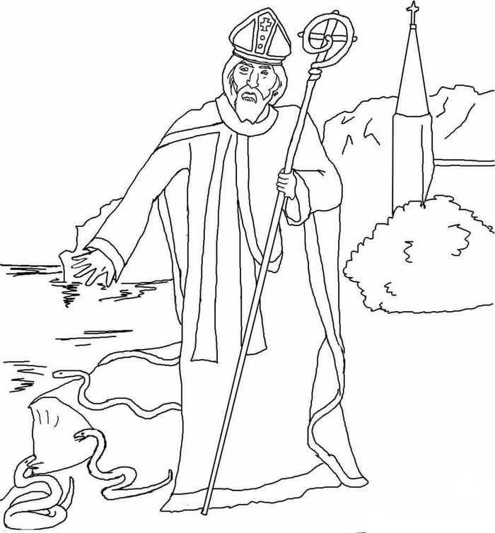 St Patrick Coloring Pages Free Printable