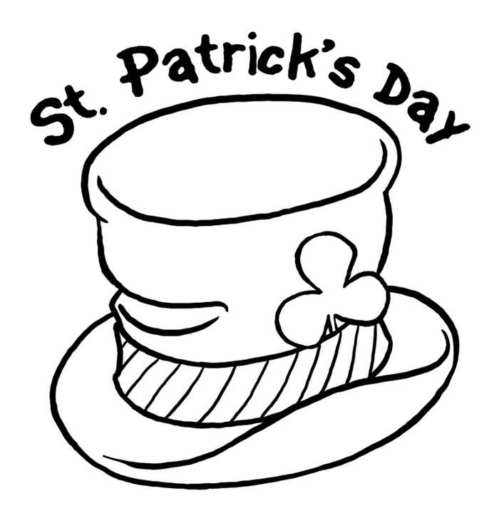 St Pattys Day Hat Coloring Pages