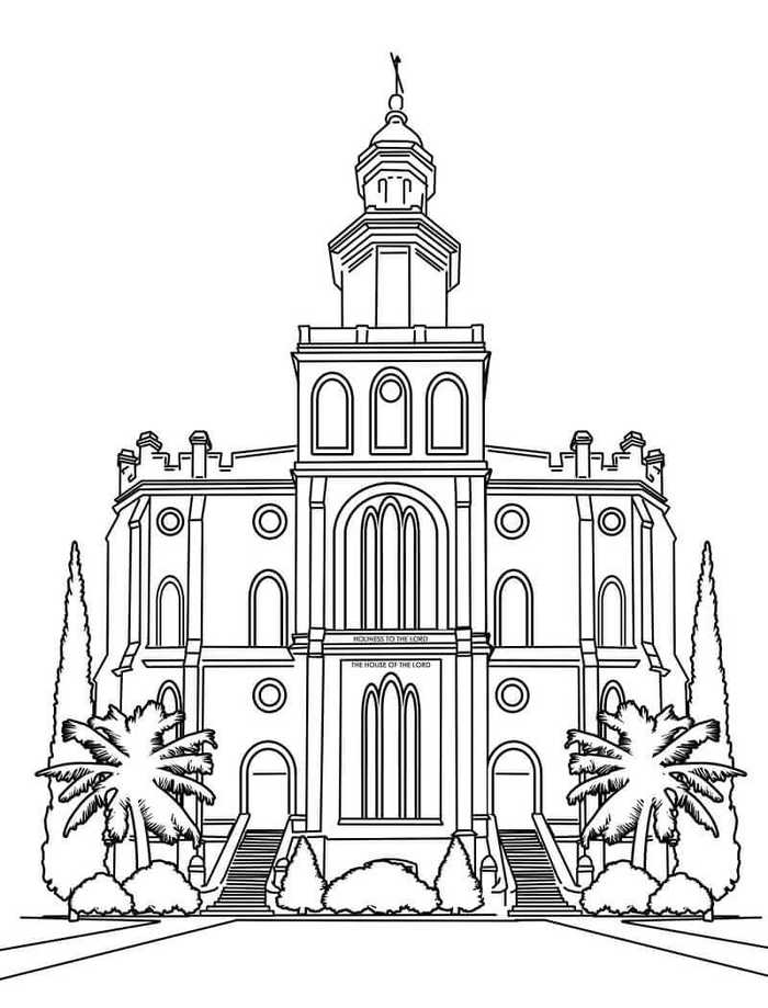 St. George Utah Temple Lds Temple Coloring Pages