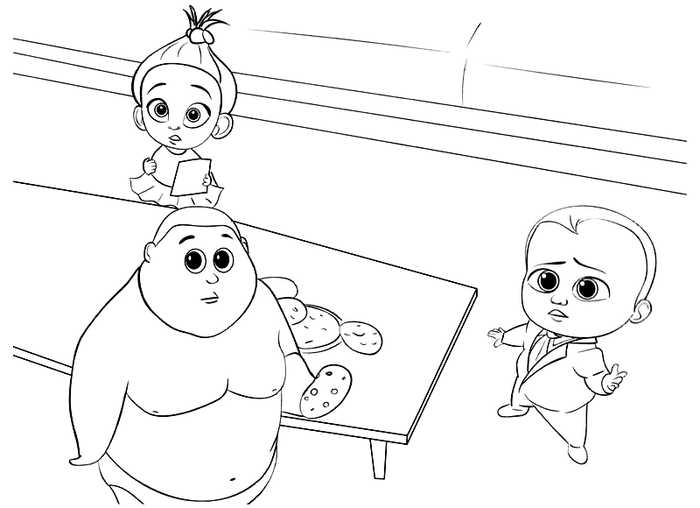 Staci Jimbo And The Boss Baby Back In Business Coloring Pages To Print