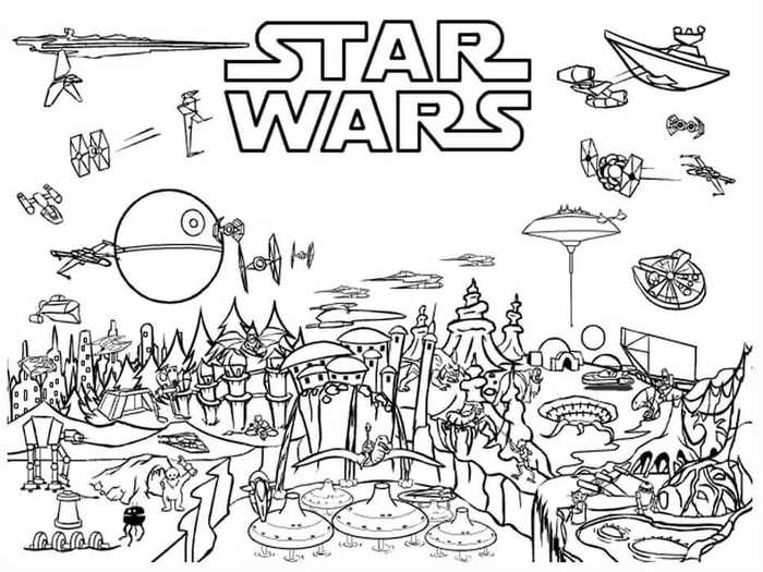 Star Wars Day Coloring Page