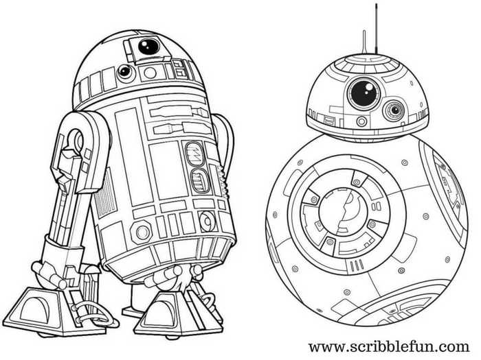 Star Wars Rd And Bb Coloring Page